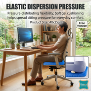 SeatSmart cushion used in a home office with demonstration inset