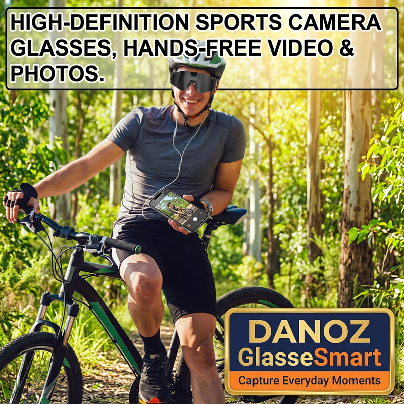 🎥 Danoz GlasseSmart | Camera Sports Glasses | Hands-Free Video & Photos | WiFi App Connection | Lens Style Choices | Free Postage!