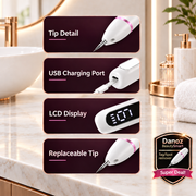Bathroom detail panels with Tag/Spot remover badge
