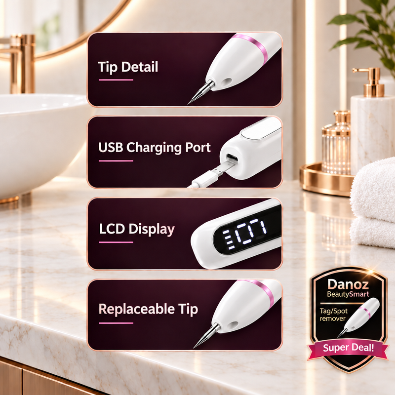 Bathroom detail panels with Tag/Spot remover badge