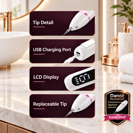 Bathroom detail panels with Tag/Spot remover badge
