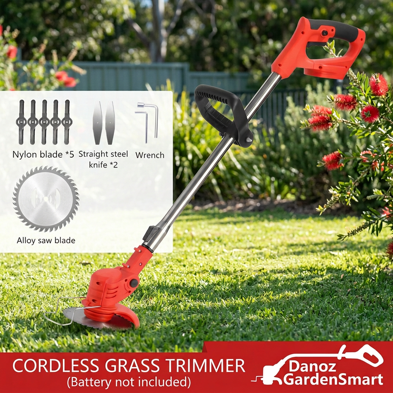 Red GardenSmart trimmer kit, battery not included