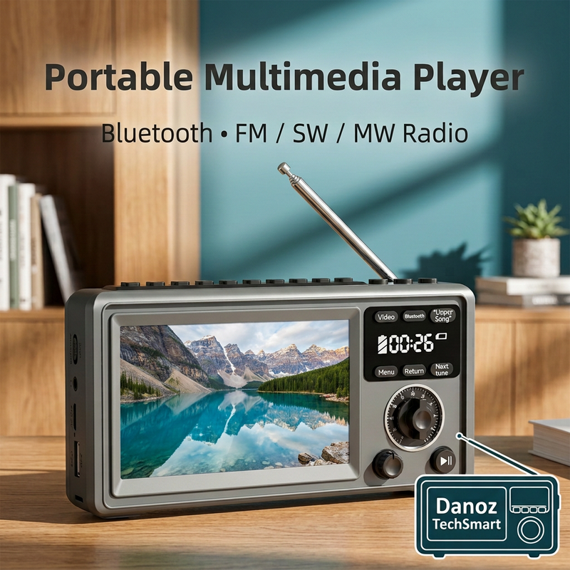 Danoz TechSmart displaying a mountain lake