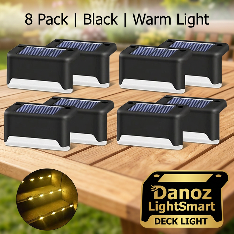 🔆 Danoz LightSmart | Solar LED Stair & Deck Lights | Warm or Cool White | 4–16 Pack | Free Postage!
