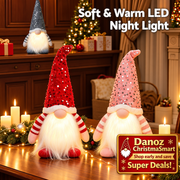 Soft warm LED light-up gnomes