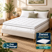 SleepSmart King topper bedroom hero with Free Postage