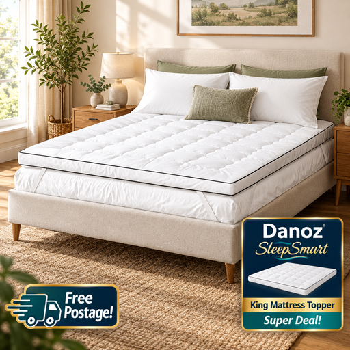 SleepSmart King topper bedroom hero with Free Postage