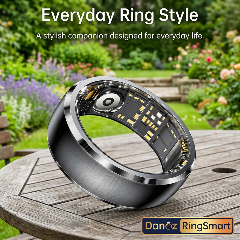 💍 Danoz RingSmart | Ola Esporte SY15 Smart Ring | Activity & Sleep Trends | Bluetooth App Connection | Magnetic Cable or Charging Case | Free Postage!