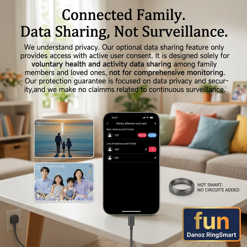 💍 Danoz RingSmart | Ola Esporte SY15 Smart Ring | Activity & Sleep Trends | Bluetooth App Connection | Magnetic Cable or Charging Case | Free Postage!