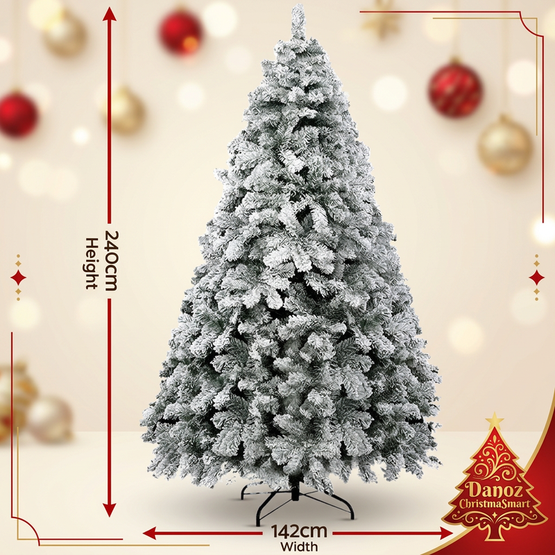 Fir tree dimensions 240cm high and 142cm wide