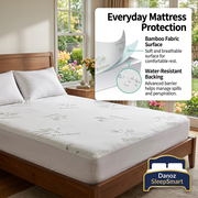 SleepSmart bamboo surface and water-resistant backing fabric view