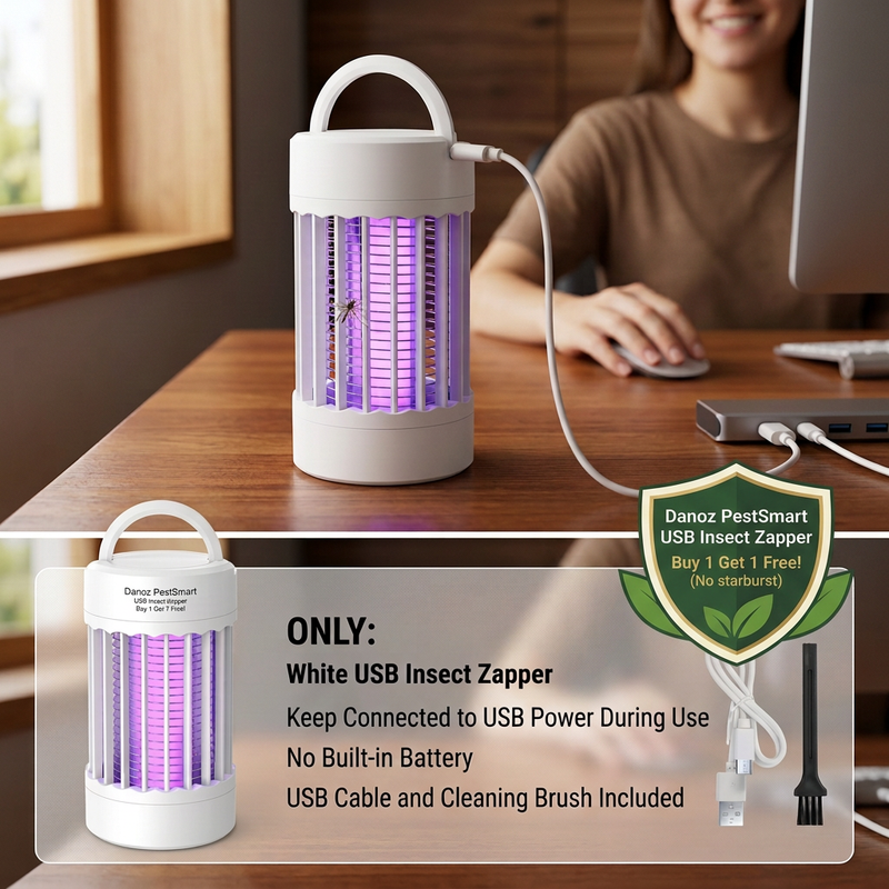 White lamp accessories with bottom PestSmart badge