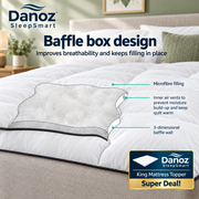 SleepSmart baffle-box construction