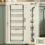 Artiss over-door organiser front and side dimensions