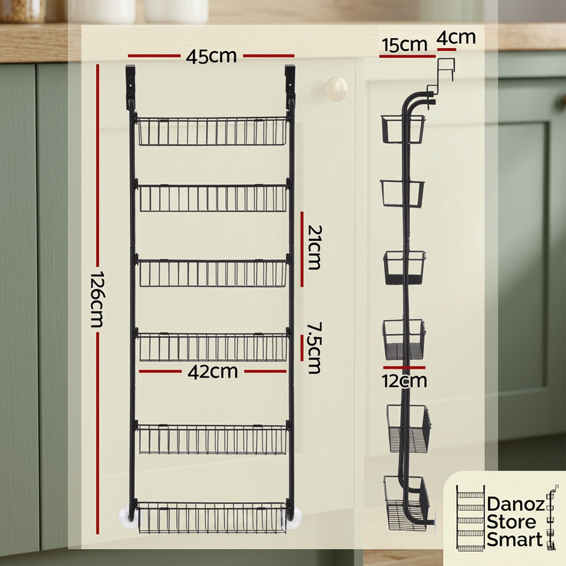 Artiss over-door organiser front and side dimensions