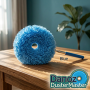 Blue DusterMaster ring duster on a home console