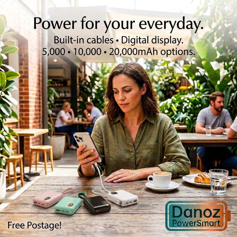 Danoz PowerSmart power banks with 5,000, 10,000 and 20,000mAh capacity options
