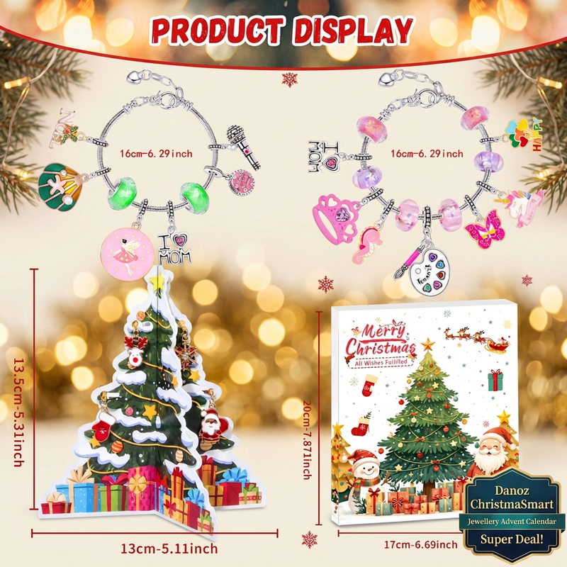 Original image two dimensions with warm Christmas background and Danoz badge