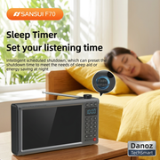 Sansui timer in bright bedroom