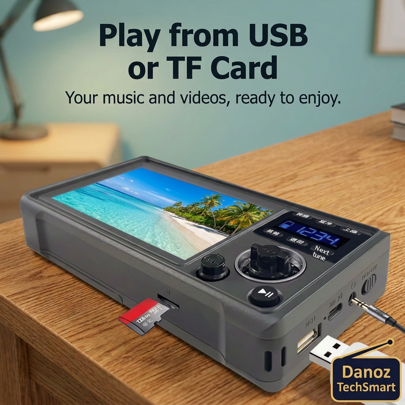 Danoz TechSmart USB TF card detail with beach picture
