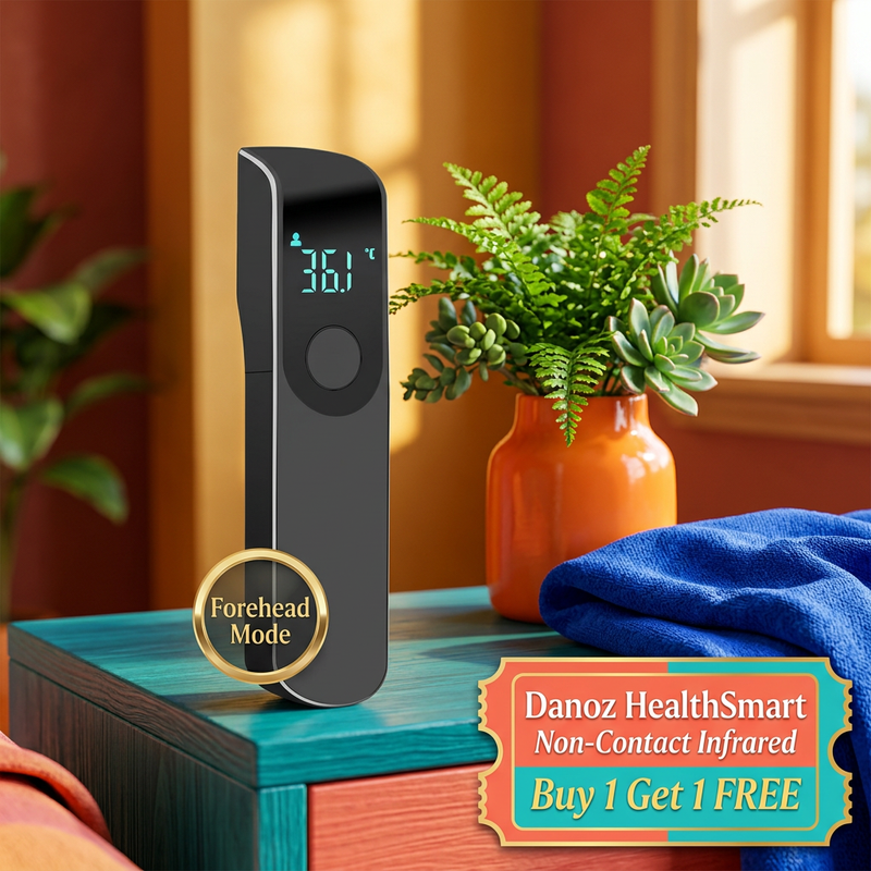HealthSmart black thermometer forehead mode