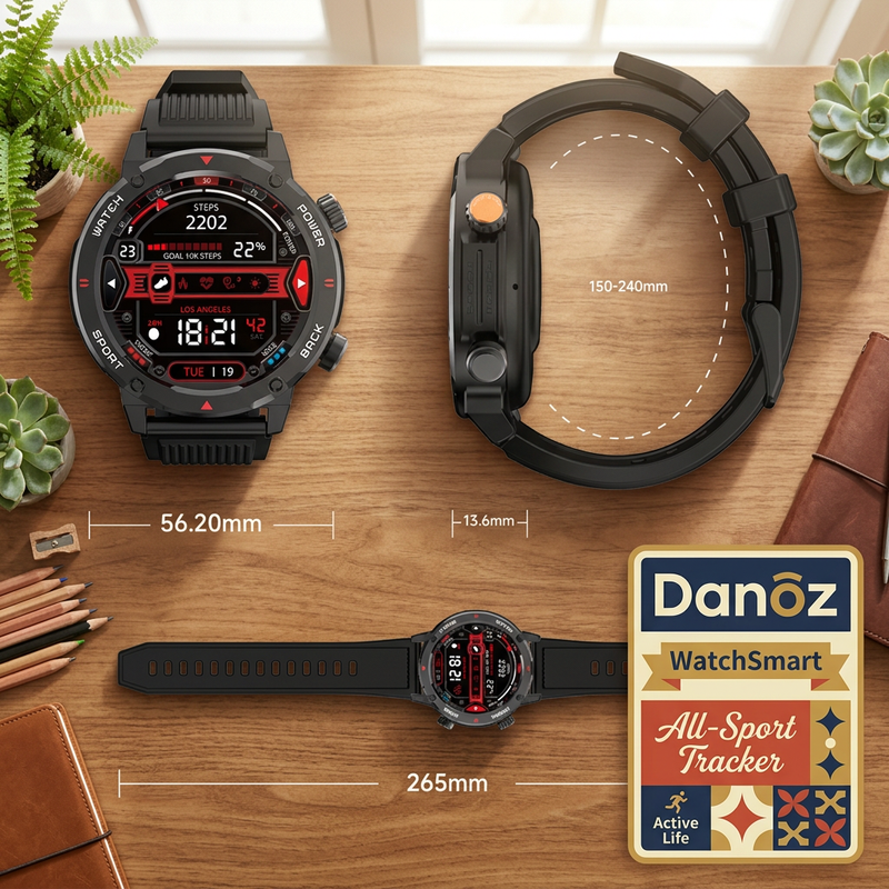 WatchSmart supplier-pictured dimensions on bright home desk