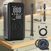 MightyPump inflator air hose charging cable and air nozzle details