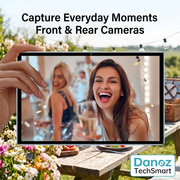 Qetupa front and rear camera illustration at garden gathering