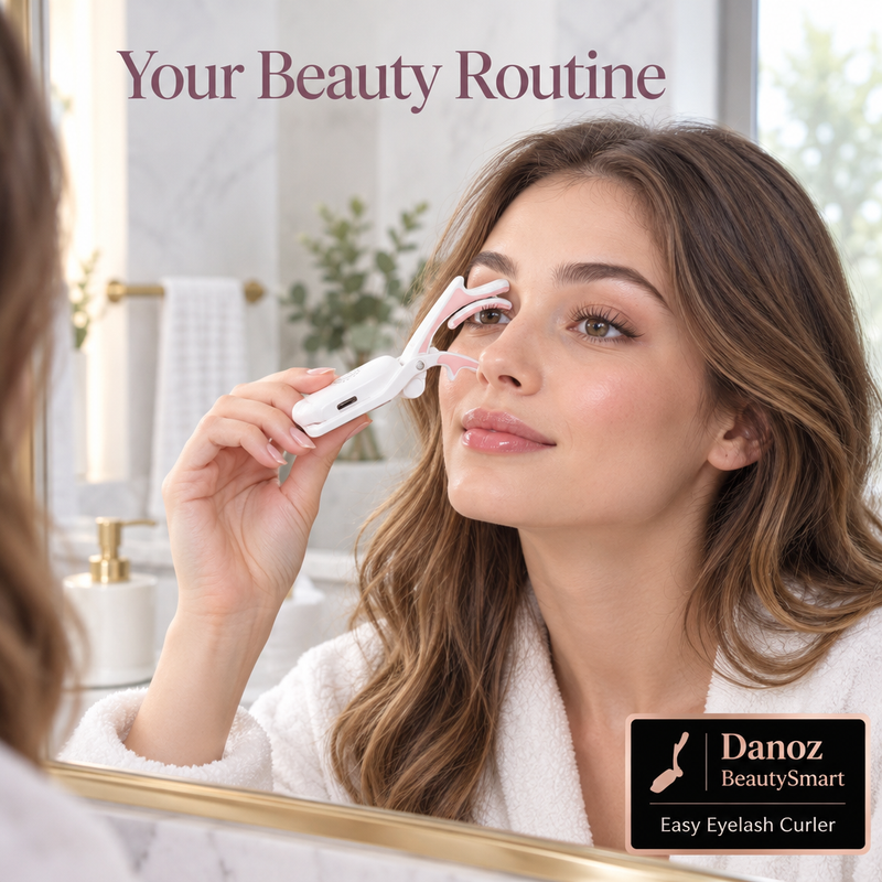 BeautySmart bathroom lash styling demonstration