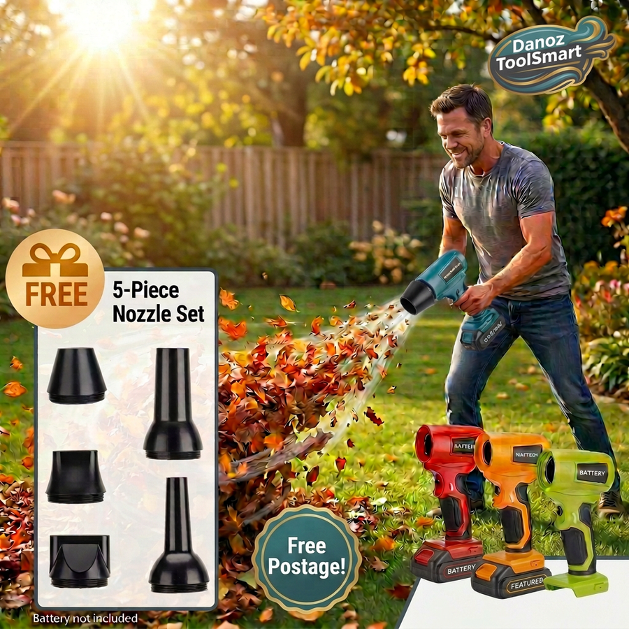 💨 Danoz ToolSmart | TurboBlow Mini Jet Blower | Variable Speed | Free 5-Piece Nozzle Gift | Battery Not Included | Free Postage!