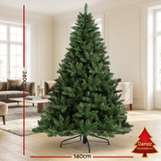Green Christmas tree dimensions 240cm tall and 140cm wide