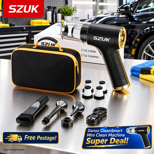 SZUK mini vacuum case package with Free Postage truck badge