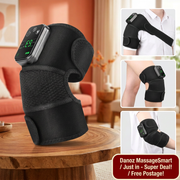 Black multi-area massager with dark red MassageSmart badge