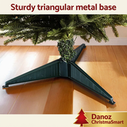 Plain dark-green triangular metal tree stand