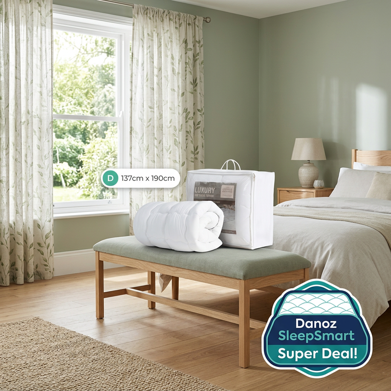 🛌 Danoz SleepSmart | Giselle Bedding Double Mattress Topper | 500GSM Microfibre | 5cm Pillow Top Comfort | Free Postage!
