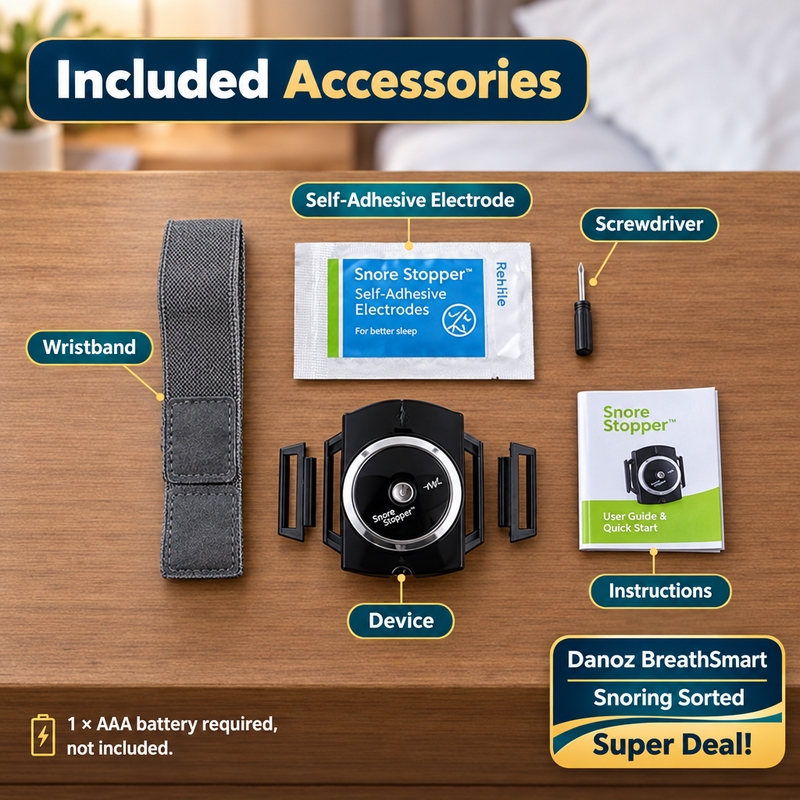 BreathSmart included accessories on bedroom dresser