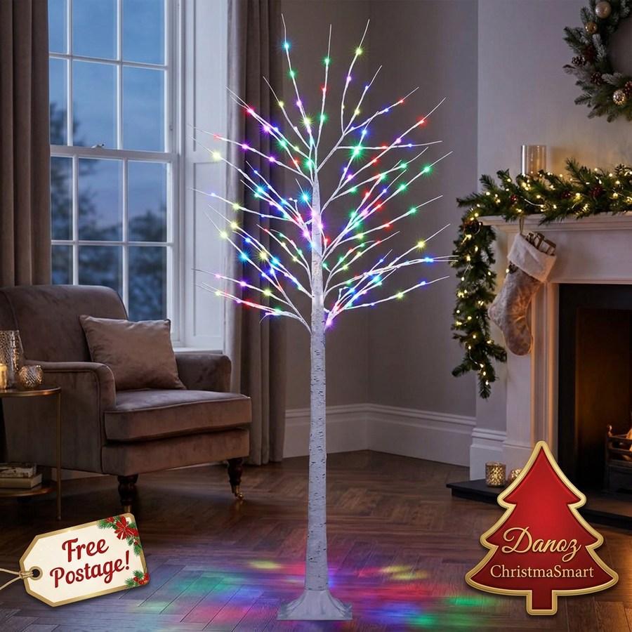 White RGB LED twig Christmas tree with Free Postage badge