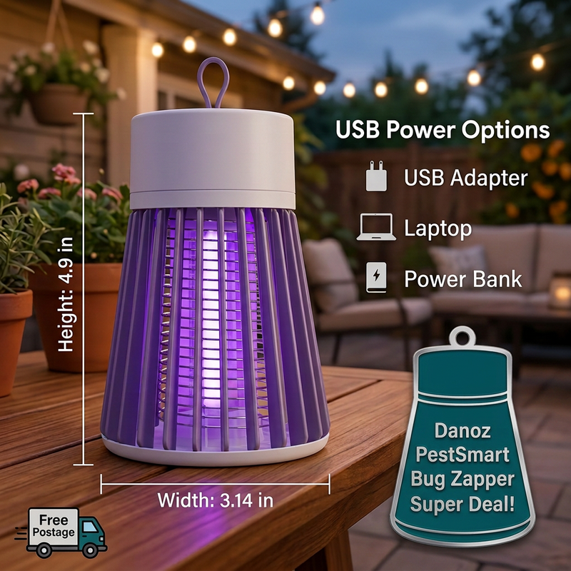 USB power options and dimensions with teal badge