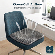 Honeycomb cushion airflow design on office chair