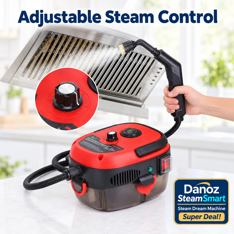 Steam control dial and kitchen rangehood cleaning