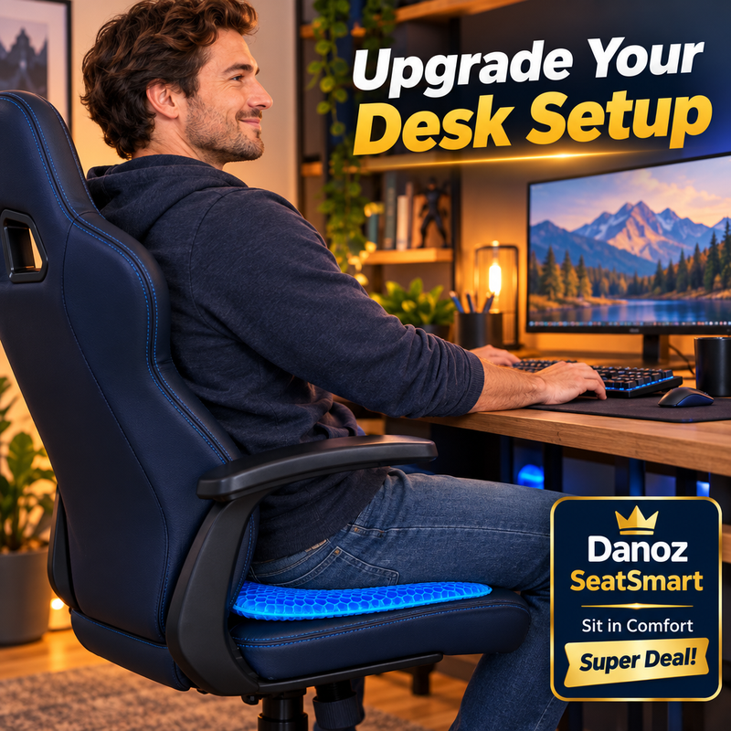 SeatSmart cushion at a creative workstation