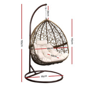 Indulge in the art of outdoor living with Danoz EggPod, crafted suspended retreat. Constructed from hand - woven, UV - resistant wicker and supported by a powder - coated steel frame! - danozdirect