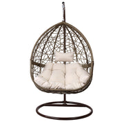 Indulge in the art of outdoor living with Danoz EggPod, crafted suspended retreat. Constructed from hand - woven, UV - resistant wicker and supported by a powder - coated steel frame! - danozdirect