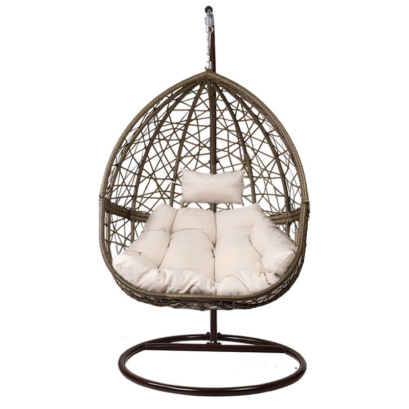 Indulge in the art of outdoor living with Danoz EggPod, crafted suspended retreat. Constructed from hand - woven, UV - resistant wicker and supported by a powder - coated steel frame! - danozdirect