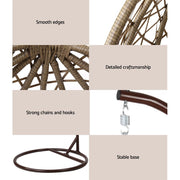 Indulge in the art of outdoor living with Danoz EggPod, crafted suspended retreat. Constructed from hand - woven, UV - resistant wicker and supported by a powder - coated steel frame! - danozdirect