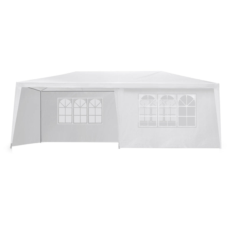 Instahut Gazebo 3x6m Marquee Wedding Party Tent Outdoor Camping Side Wall Canopy 6 Panel White - danozdirect