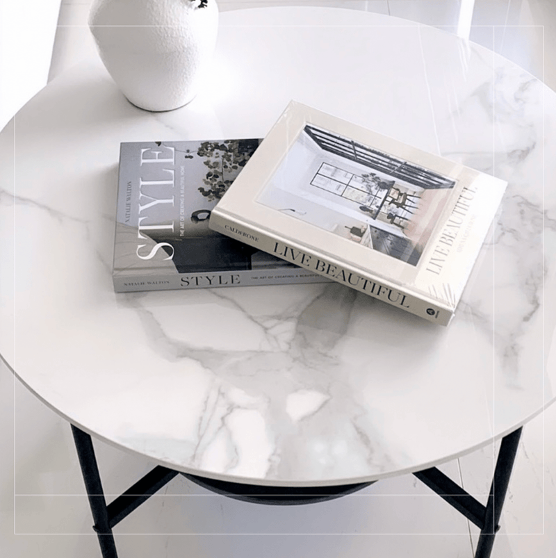 Interior Ave - Duke Round Two Tier Stone Coffee Table - danozdirect