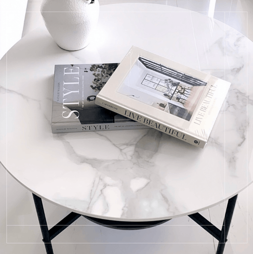 Interior Ave - Duke Round Two Tier Stone Coffee Table - danozdirect