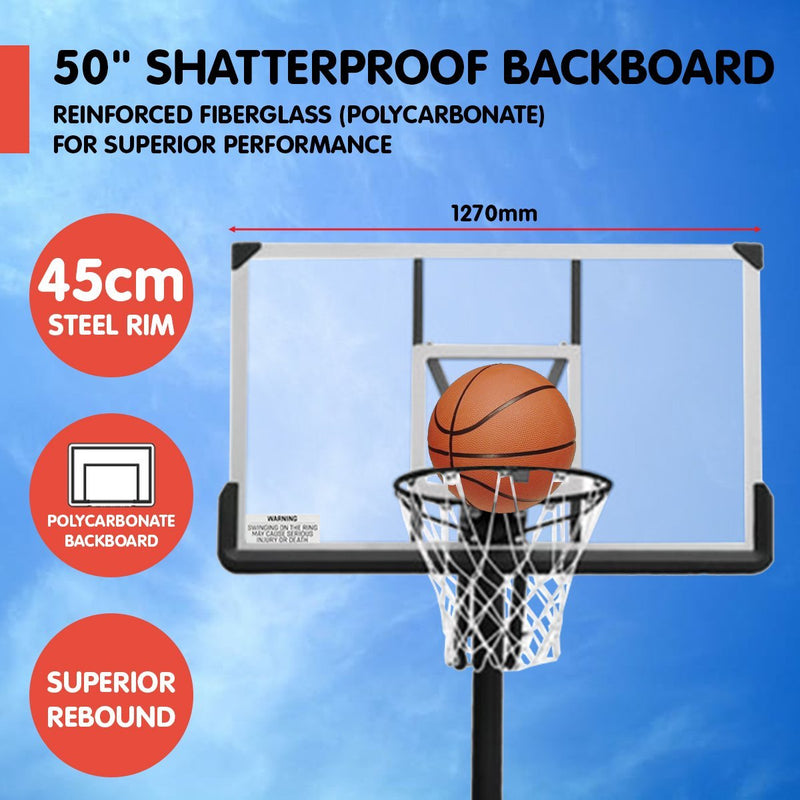 Kahuna Height - Adjustable Basketball Portable Hoop for Kids and Adults - danozdirect