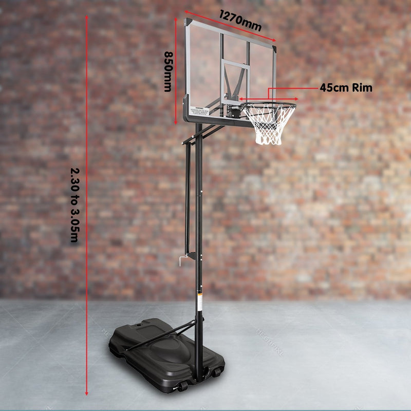 Kahuna Height - Adjustable Basketball Portable Hoop for Kids and Adults - danozdirect